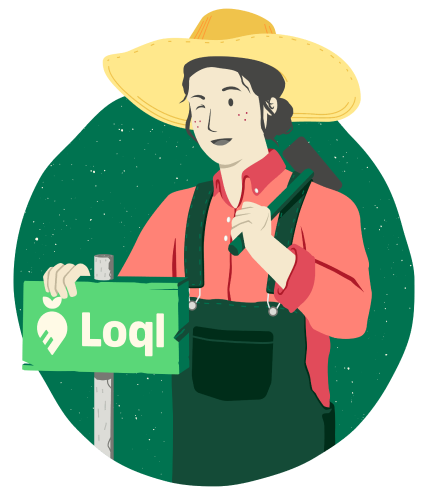 Eine freundliche Dame mit Strohhut